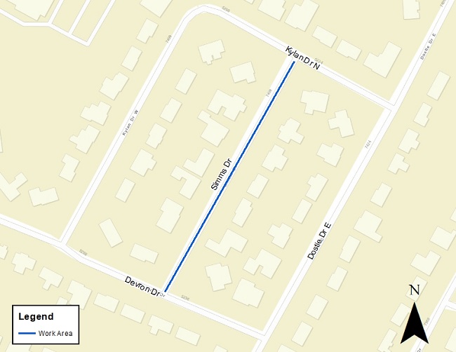 Simms Drive WIP Map